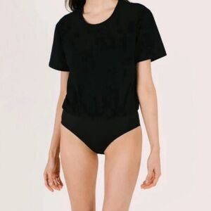 Smash + Tess Black Body Suit Tee Shirt
